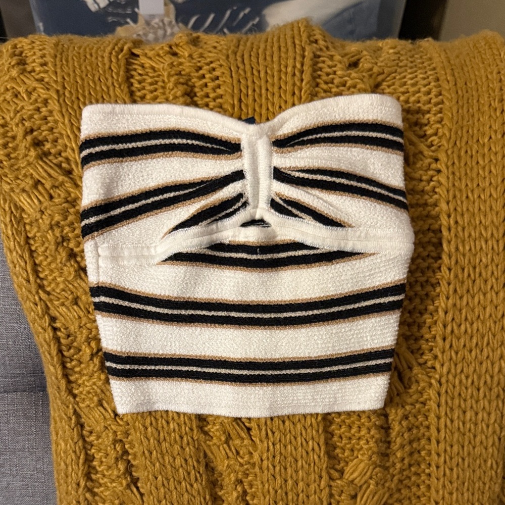 Striped Knit Tube Top